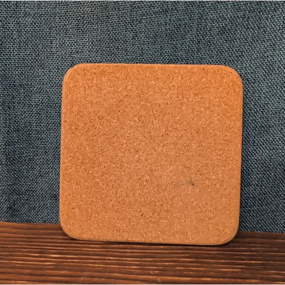 Christmas Tree Cork Back Coaster Holiday Decor Single